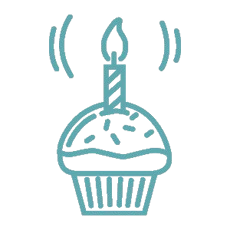 birthday cupcake icon